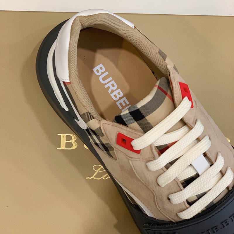 B**rry ramsey vintage check suede leather sneakers grey archive beige