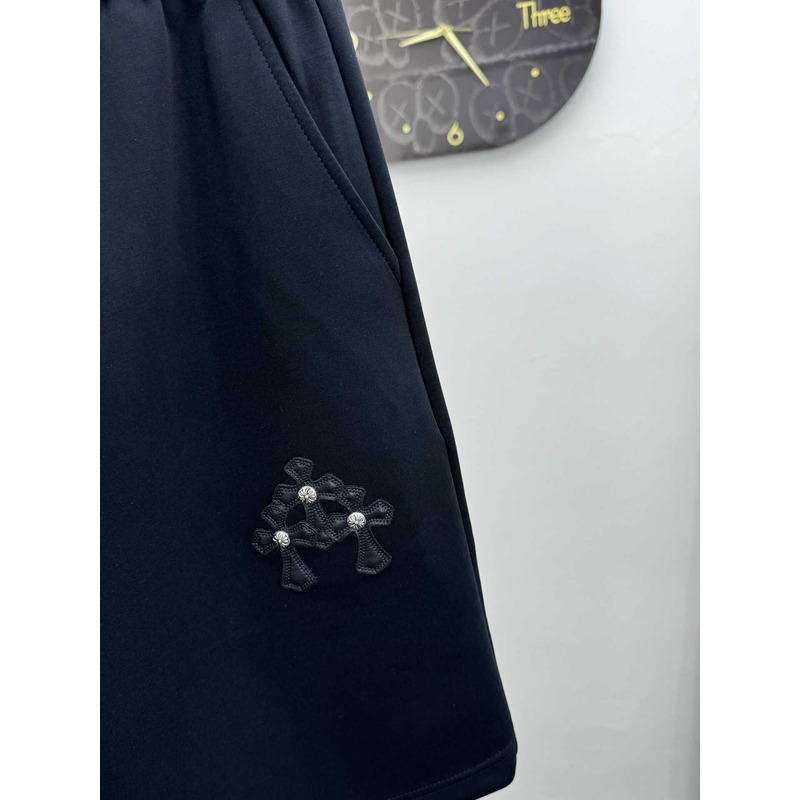 Ch*0me heart logo-print shorts in black