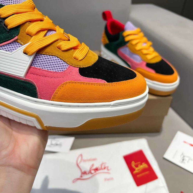 Ch**an louboutin astroloubi lace-up sneakers multicolor