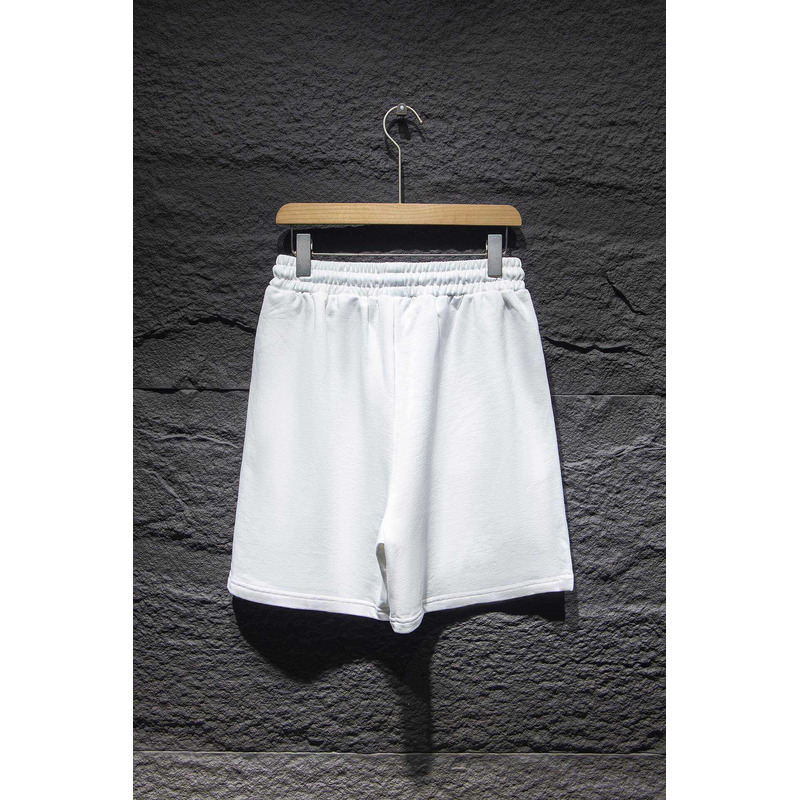 Ch*0me heart  embroidered cotton shorts white