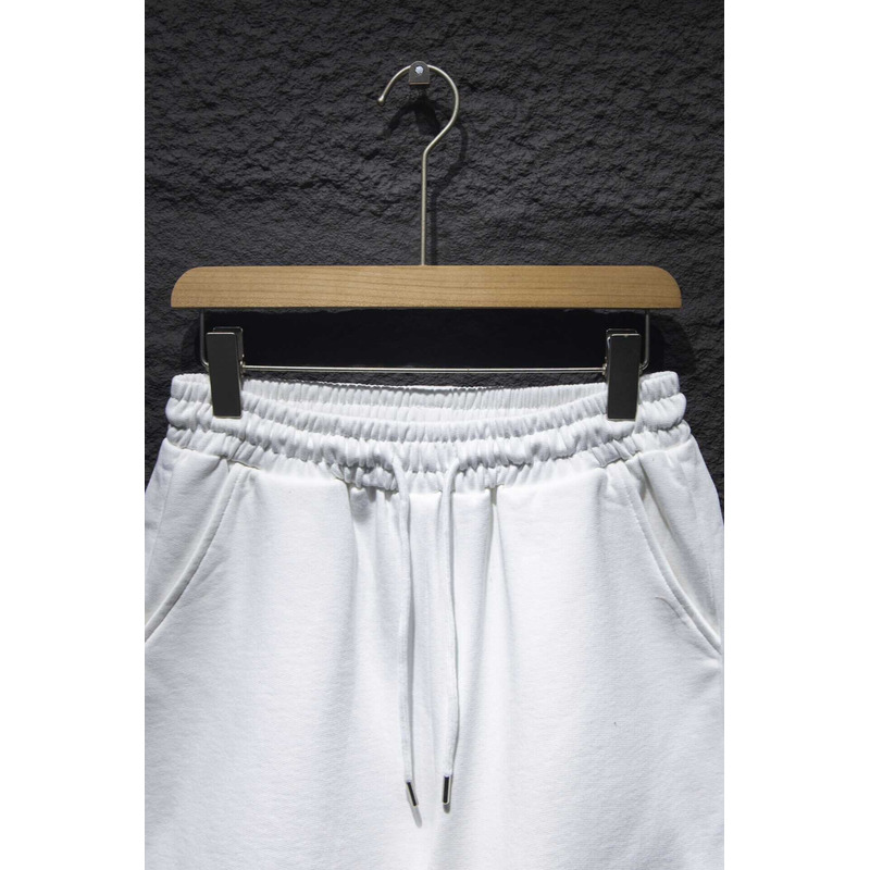 Ch*0me heart  embroidered cotton shorts white