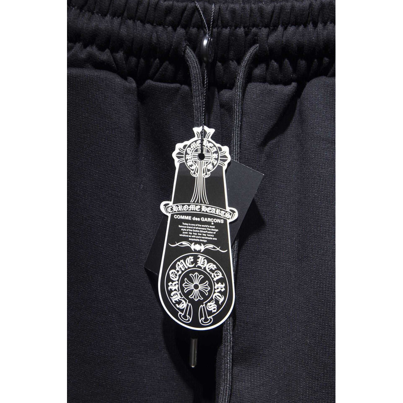 Ch*0me heart  embroidered cotton shorts black