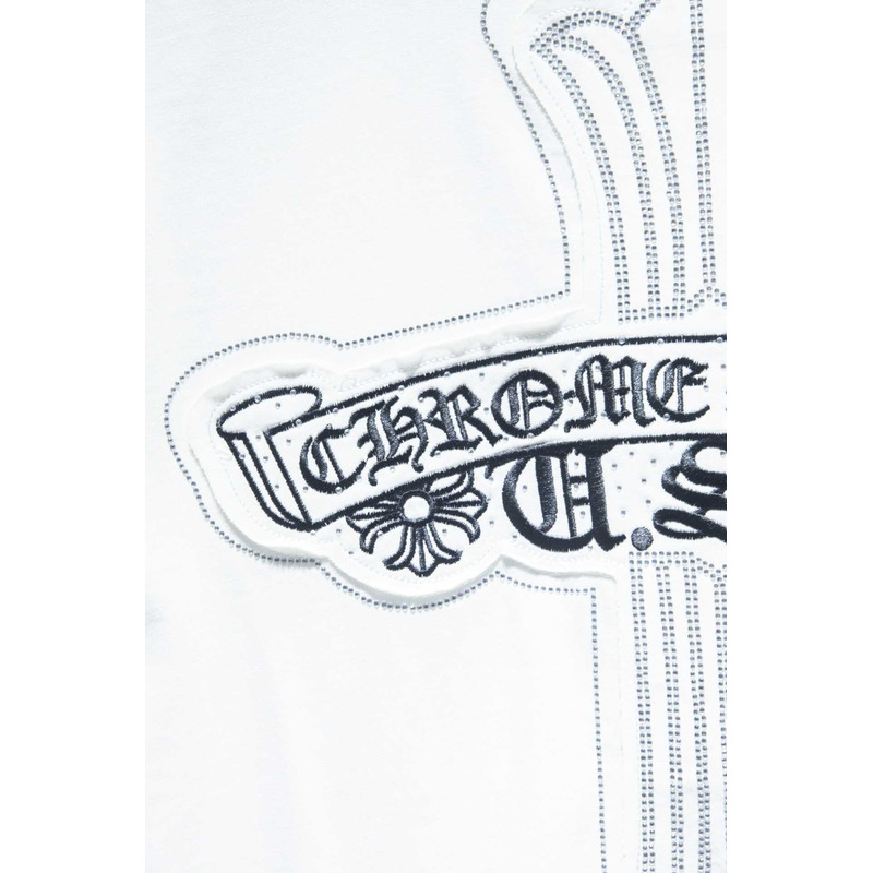 Ch*0me heart logo embroidered t-shirt white