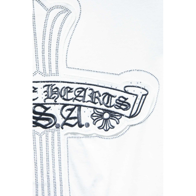 Ch*0me heart logo embroidered t-shirt white