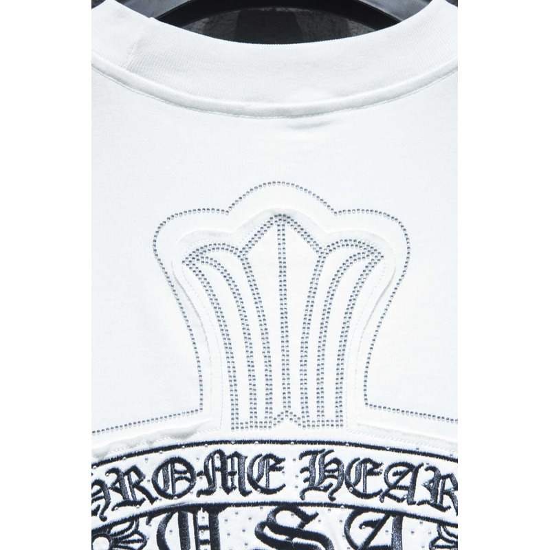 Ch*0me heart logo embroidered t-shirt white