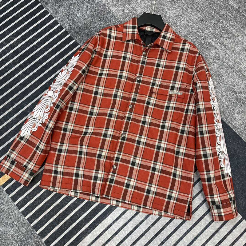 Ch*0me heart long sleeves shirts red