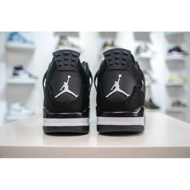 Air Jordan 4 Retro Sr (GS) Black/ LT Steel Grey-white Noir