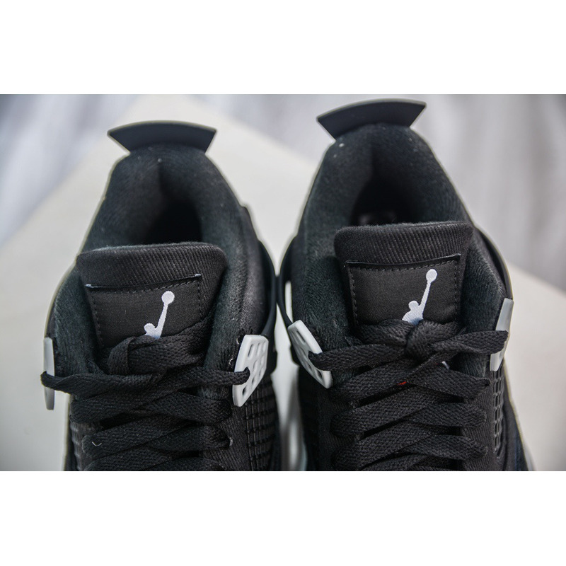 Air Jordan 4 Retro Sr (GS) Black/ LT Steel Grey-white Noir
