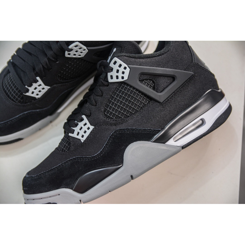 Air Jordan 4 Retro Sr (GS) Black/ LT Steel Grey-white Noir