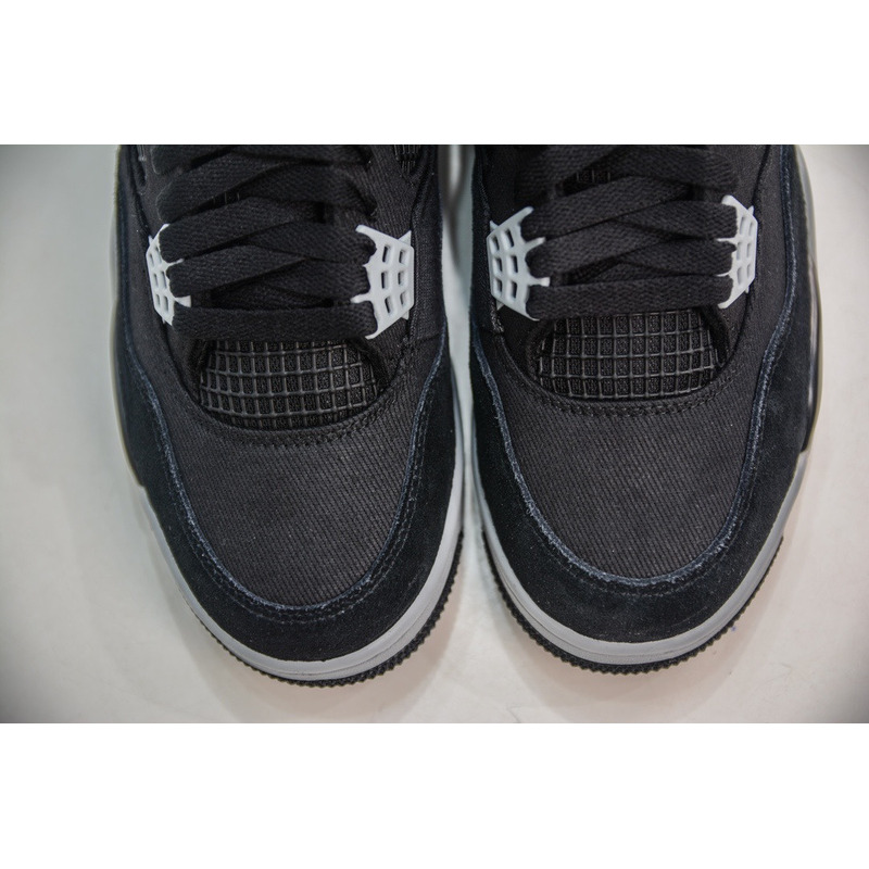 Air Jordan 4 Retro Sr (GS) Black/ LT Steel Grey-white Noir