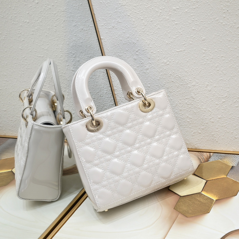 D*or small lady D*or patent leather white