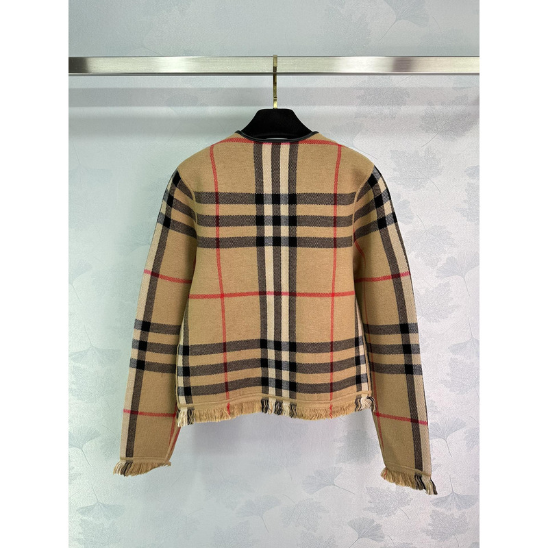 B**rry vintage-check bouclé collarless jacket