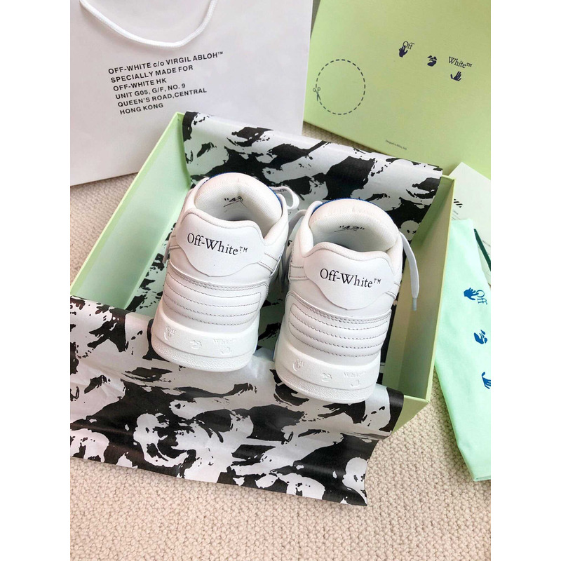 Off White Out Of Office OOO Low Tops White Blue