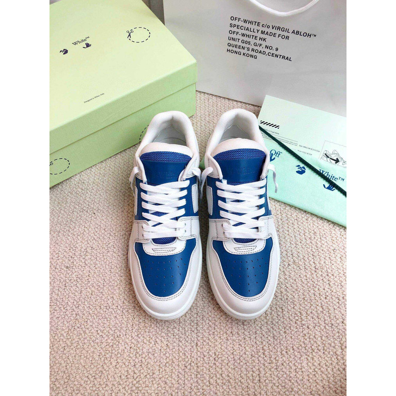 Off White Out Of Office OOO Low Tops White Blue