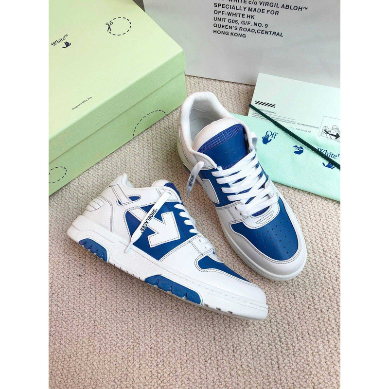Off White Out Of Office OOO Low Tops White Blue