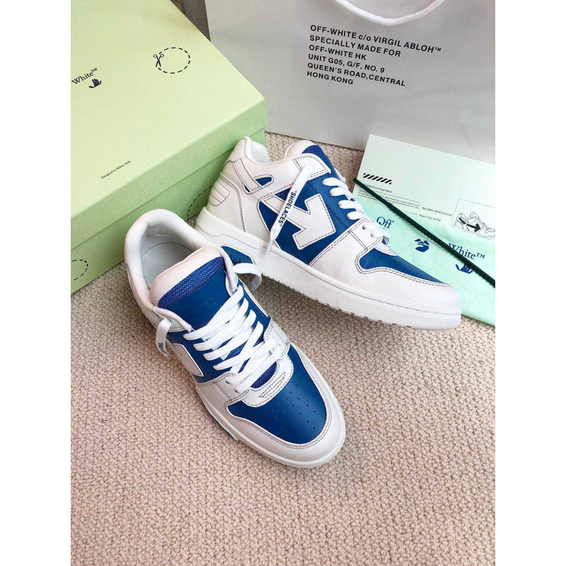 Off White Out Of Office OOO Low Tops White Blue