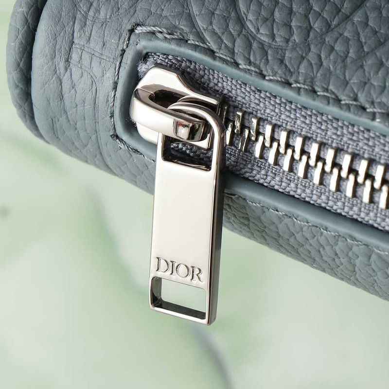 saddle bag grey D*or gravity leather and black grained calfskin