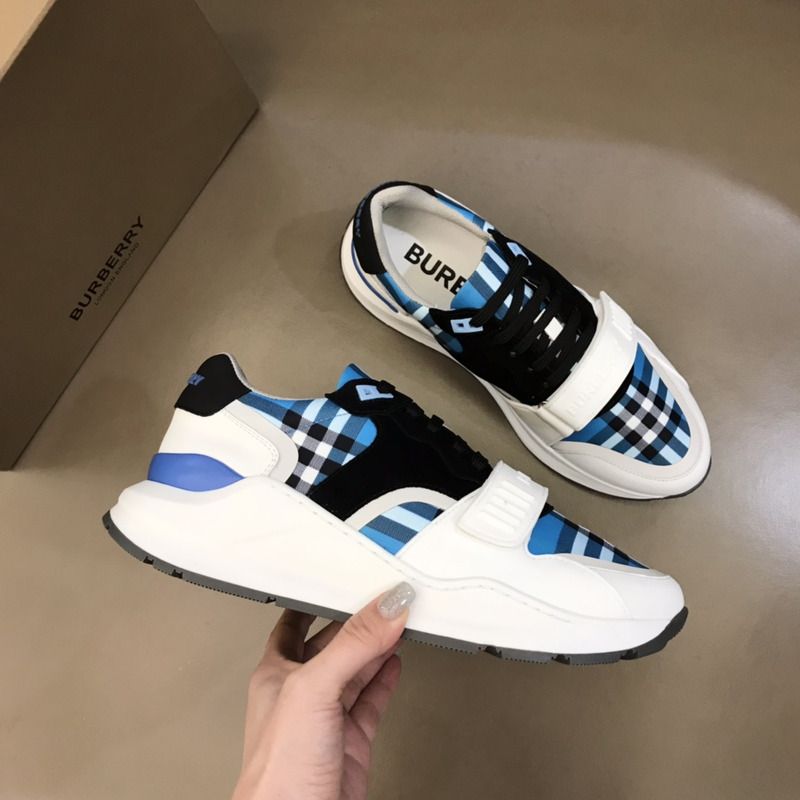 B**rry vintage check suede and leather shoes
