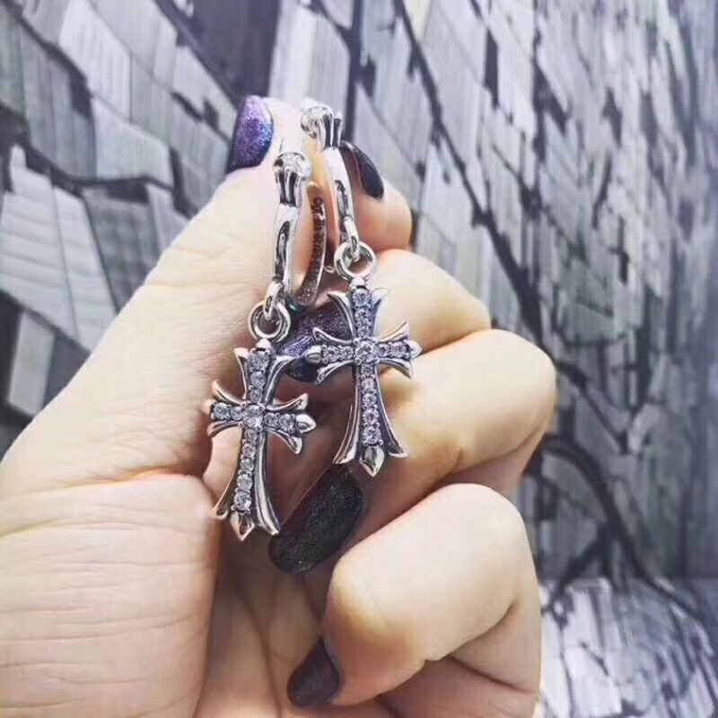 Ch*0me heart cross earrings