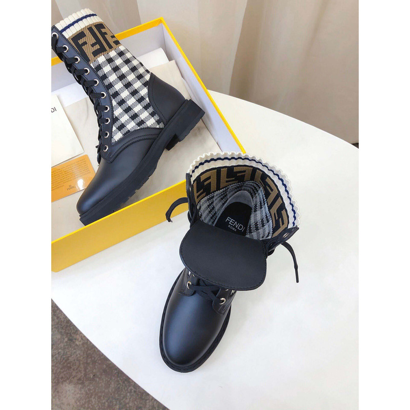 F**di leather biker boots