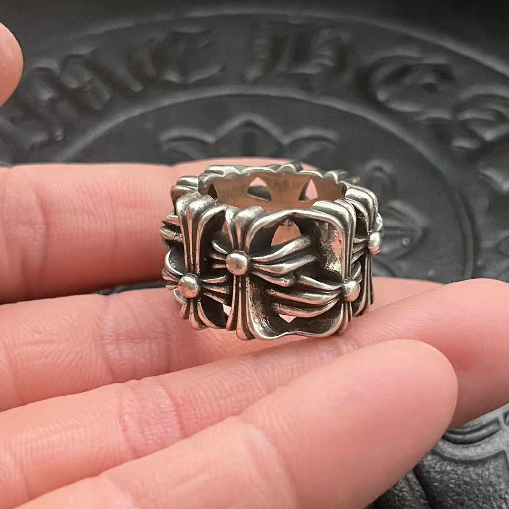 Ch*0me He**ts Cross Ring